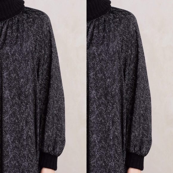 Anthro Cowled Chinon Dress Turtleneck Neck Corey L - Picture 3 of 5